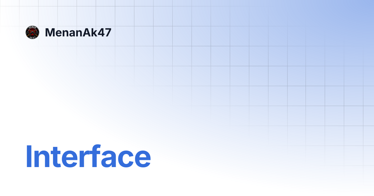 Interface | MenanAk47
